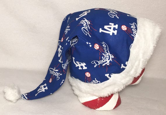 LA Dodgers Adult Santa Hat | Etsy