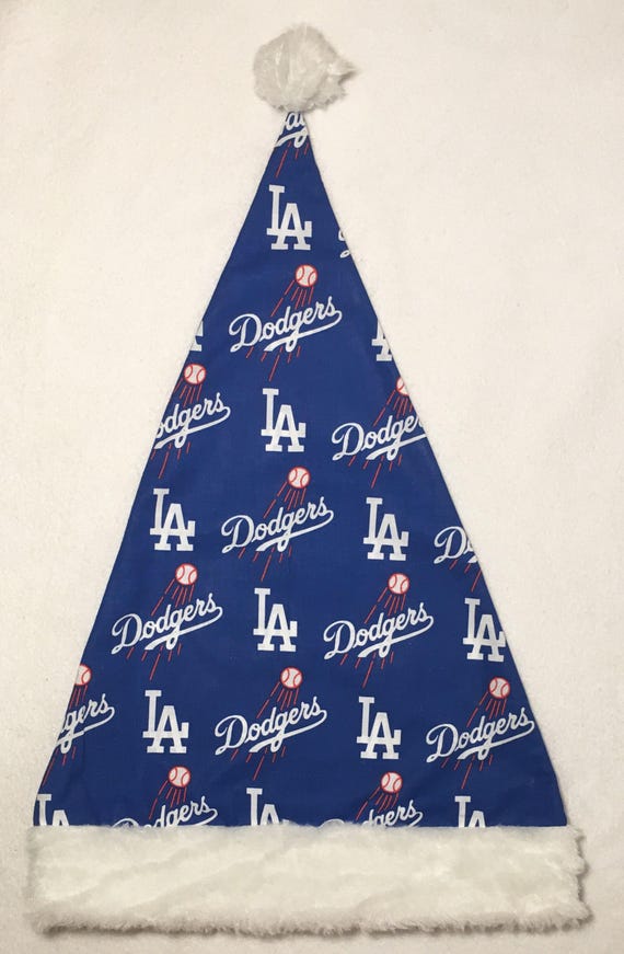 LA Dodgers Adult Santa Hat | Etsy
