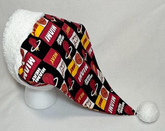Gorro de Papá Noel de tamaño adulto de los Miami Heat