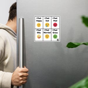 Juego de imanes de comunicación de emociones básicas para el autismo