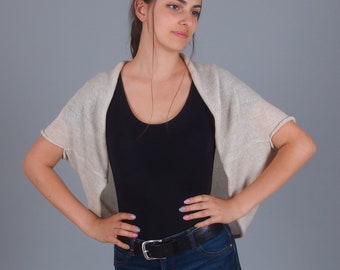 Dolman sleeve bolero, Plus size shrug, 100% merino wool bolero shrug, Open front cropped cardigan, Bridal cover up, Wedding dress topper