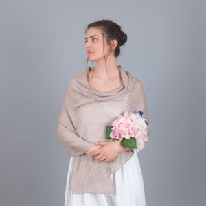 Durchsichtiger Braut Poncho, Braut Umhang Umhang, Brautkleid Cape Topper, Lange Sommer Baumwolle Cover Up, Strick plus size Schal wrap
