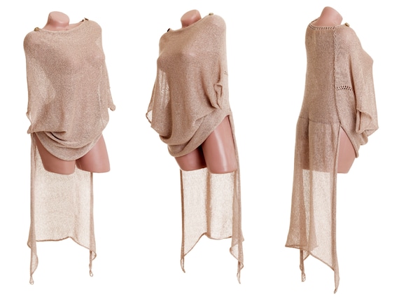 High Low Sweater Asymmetric Knit Tunic 