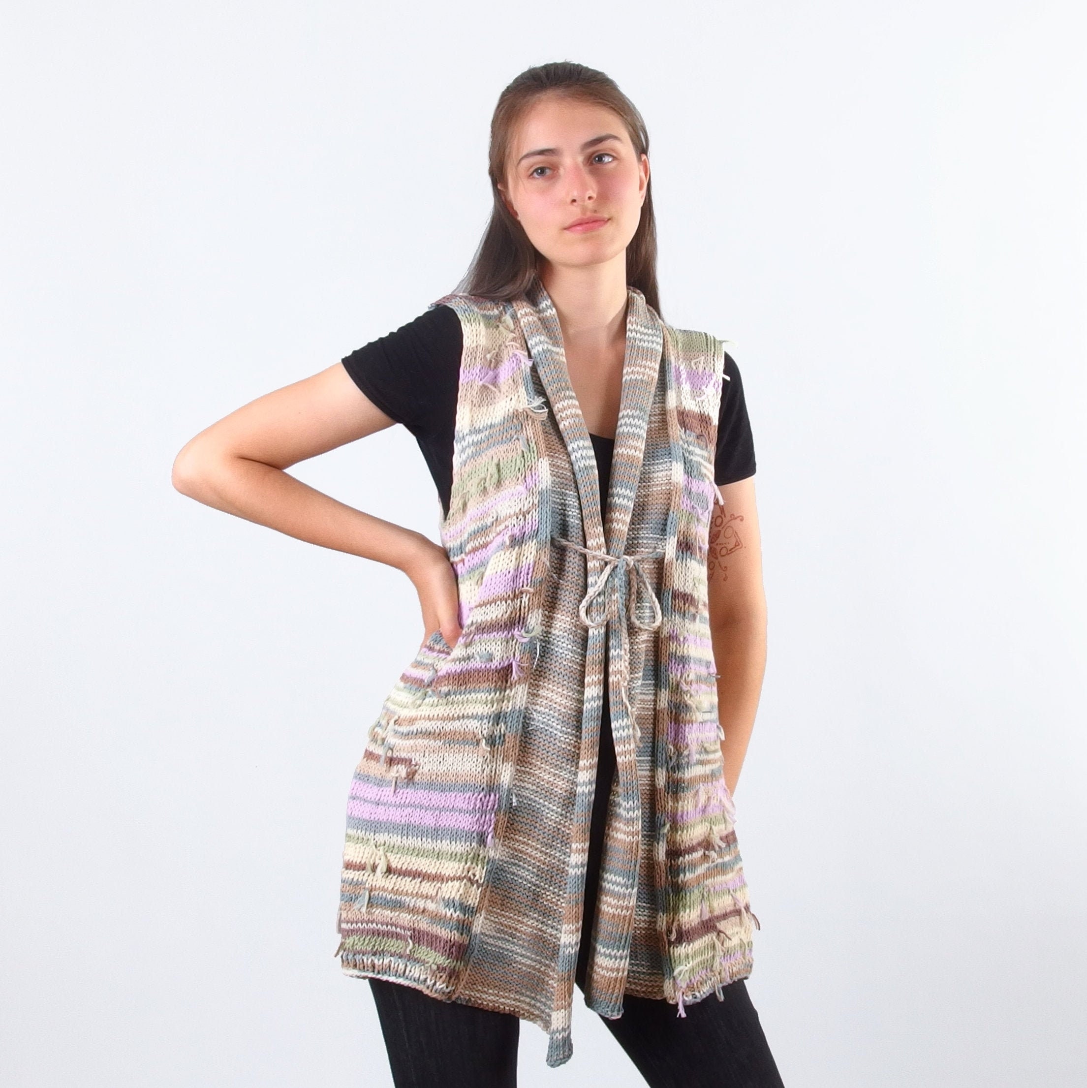 boho sleeveless cardigan