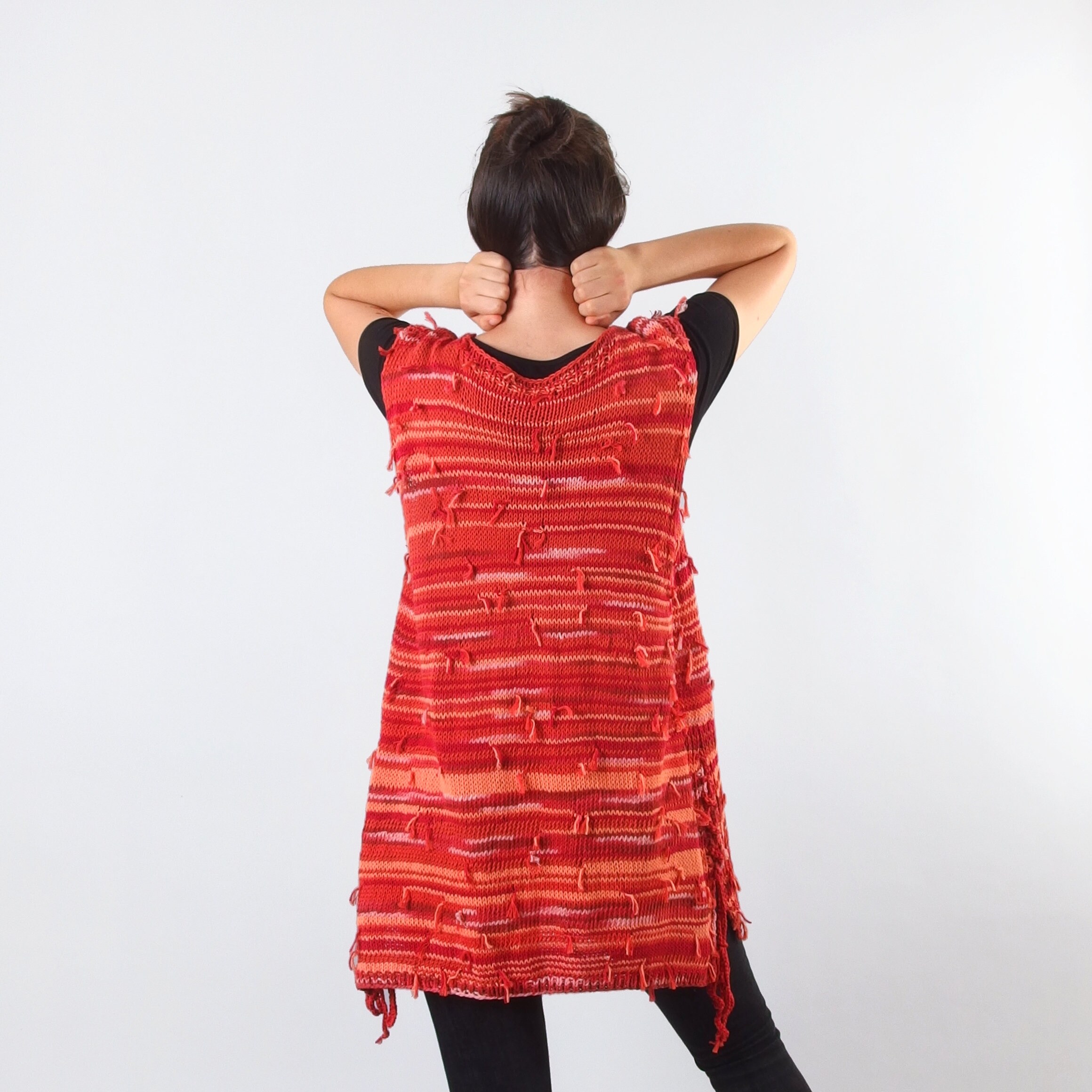 Red tie deals front cardigan
