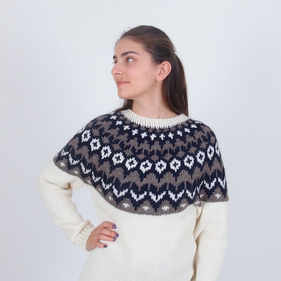 SALE / READY Ship Alpaca Wool Sweater Norwegian - Etsy Denmark