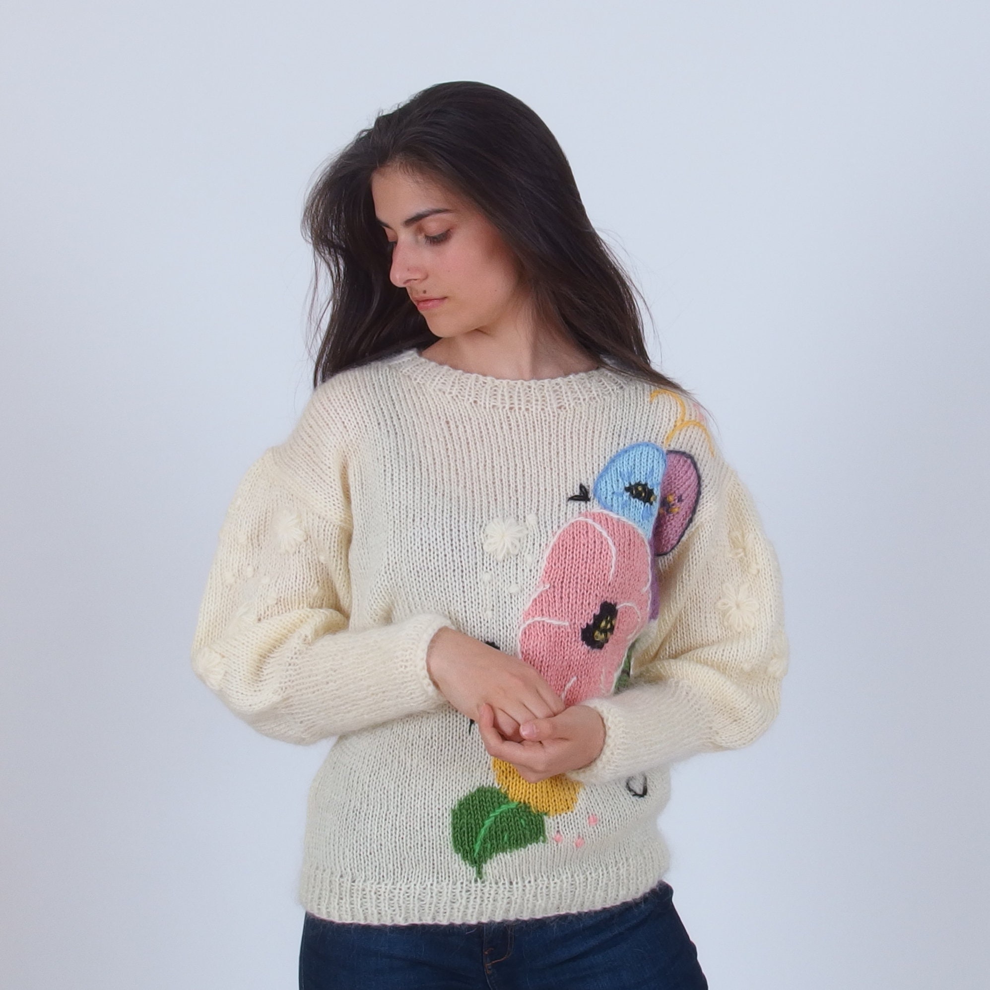 トップス Floral Mohair Knitted Pullover il_340x270.3370684886_sg2a.jpg