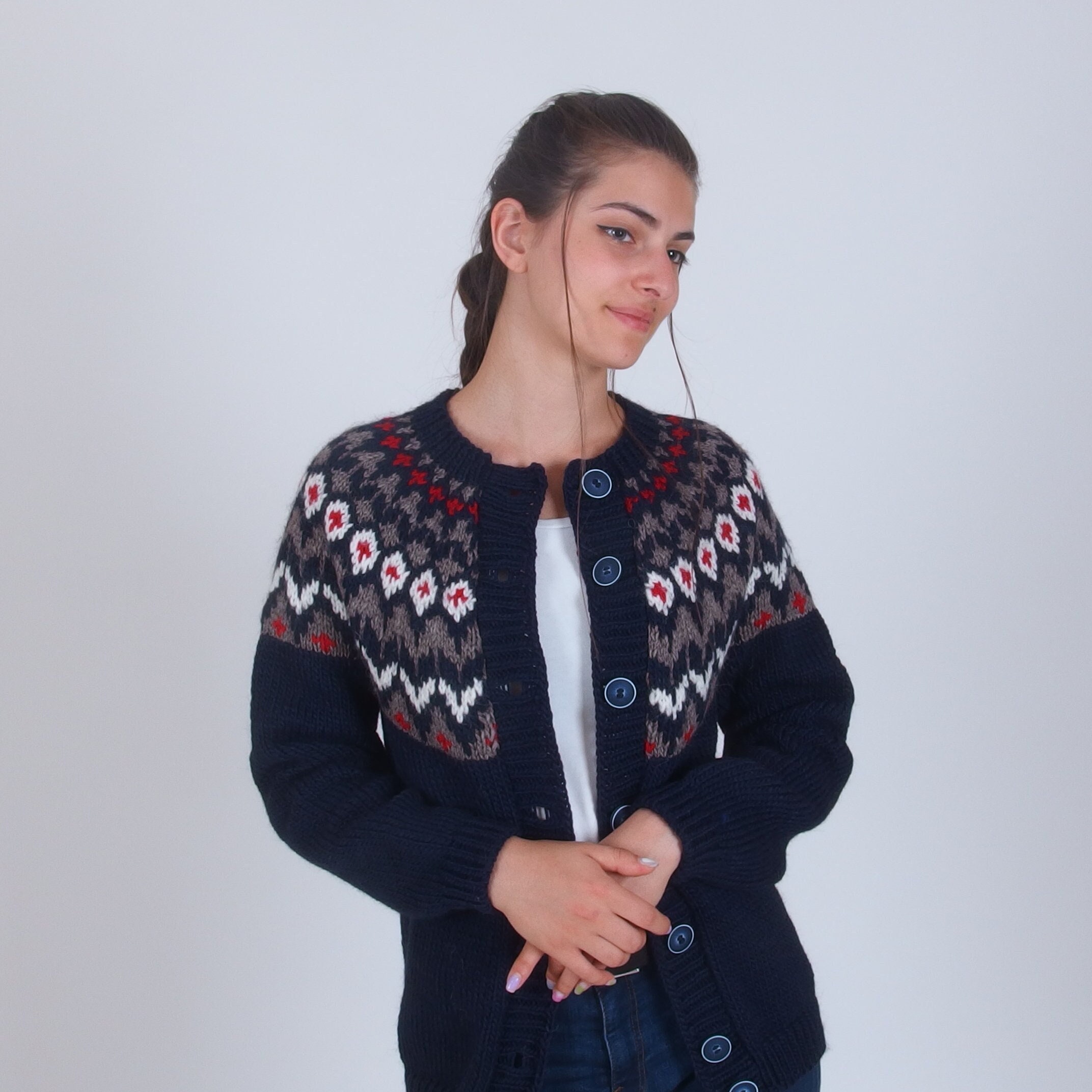 Botsing klok richting Alpaca Wool Icelandic Cardigan Traditional Button up Sweater - Etsy