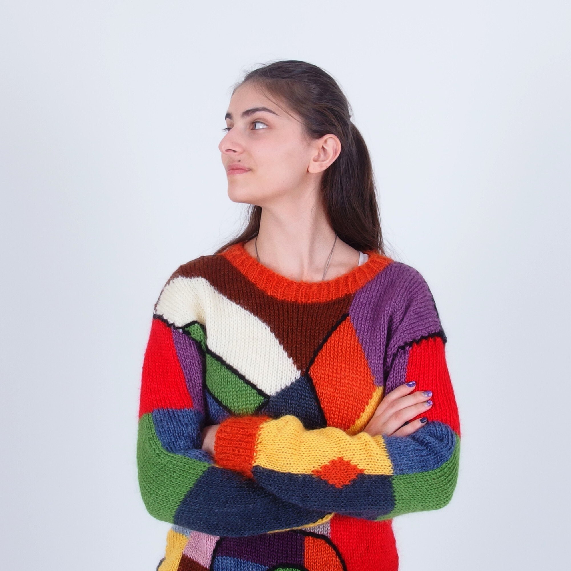 Color Block Mohair Sweater, Hand Knit Colorful Jumper, Patchwork Asymmetrical Abstract Sweater, Multicolor Winter Sweater, Artistic Pullover - Etsy Color Block Mohair Sweater, Hand Knit Colorful Jumper, Patchwork Asymmetrical Abstract Sweater, Multicolor Winter Sweater, Artistic Pullover - Etsy