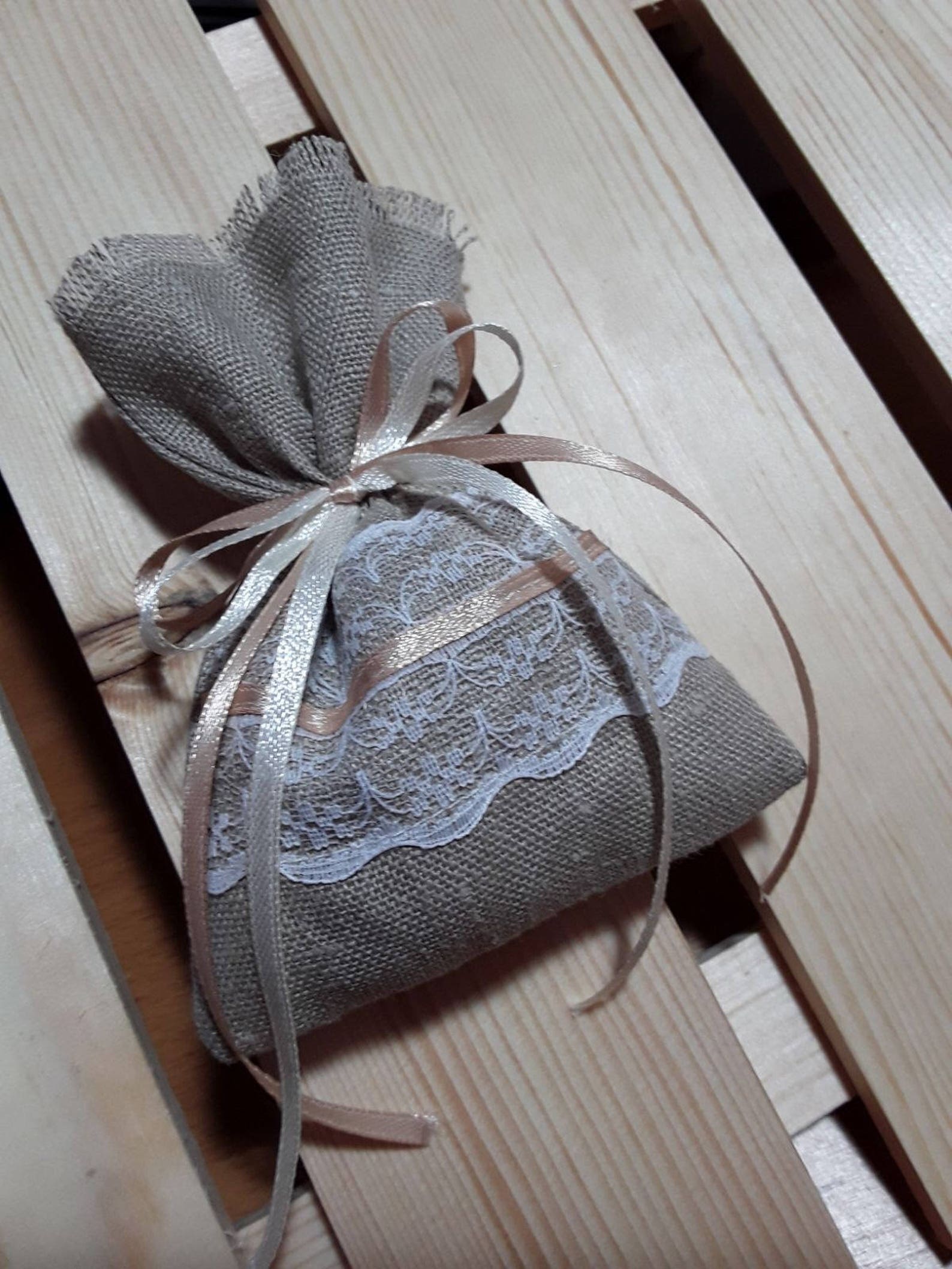 Sacchetti per confettiBomboniere matrimonio in lino naturale Etsy