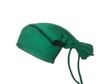 Bonnet à nouer vert émeraude