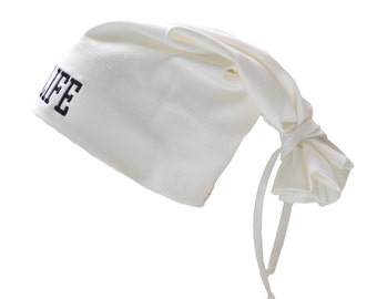 White Thug Life Tie Beanie
