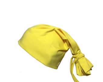 Bonnet jaune à nouer
