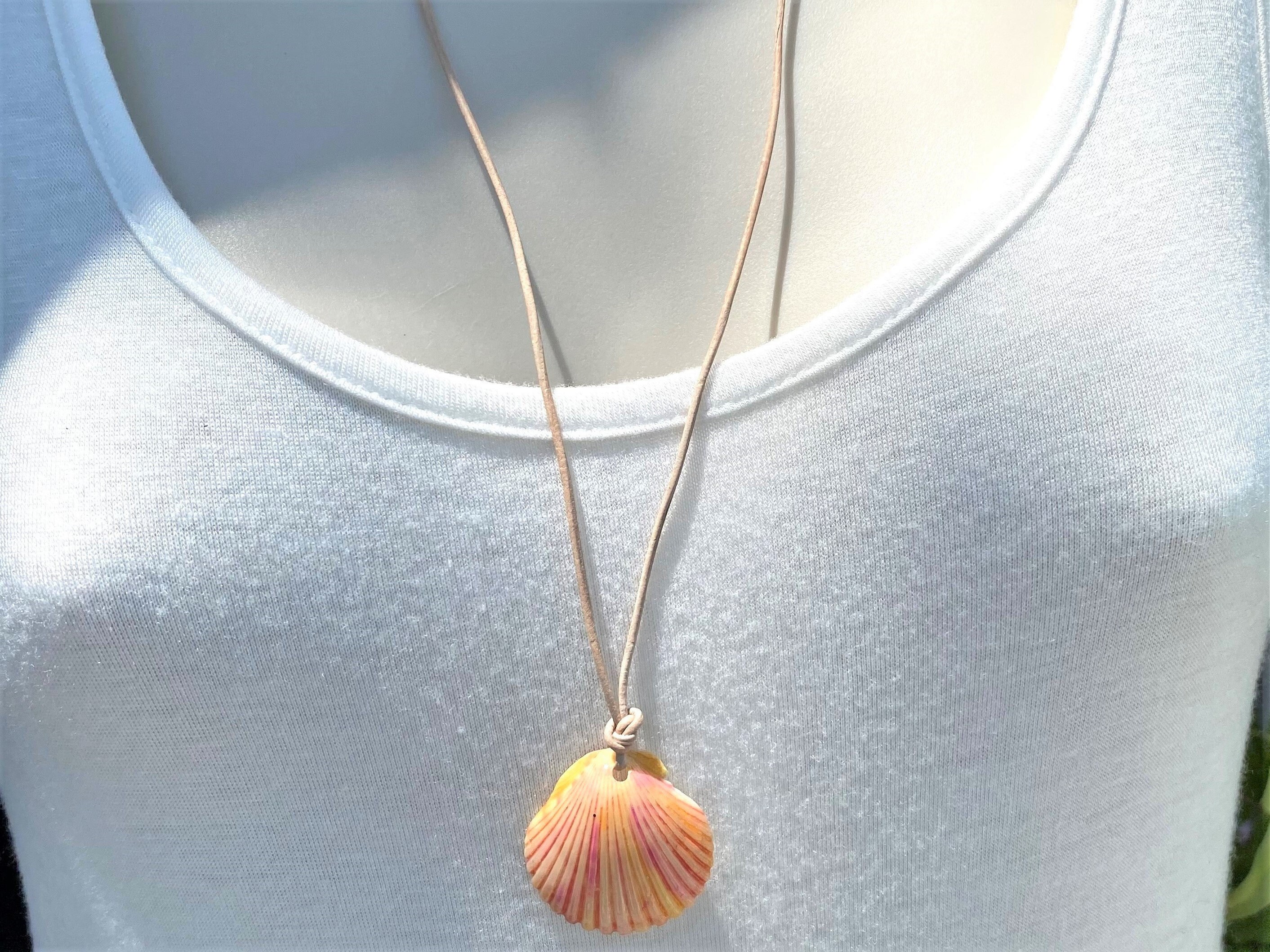 Joyas de concha tropical de verano collar de concha pintado Etsy