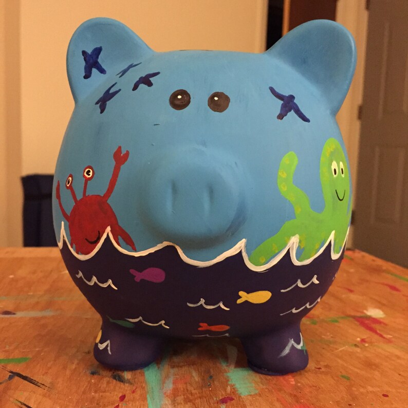 Nautical Piggy Bank Etsy