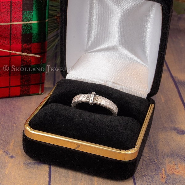 The Blacksmiths Key Ring- 935 Sterling Silver Outlander Engravable Band-Skölland Jewelry