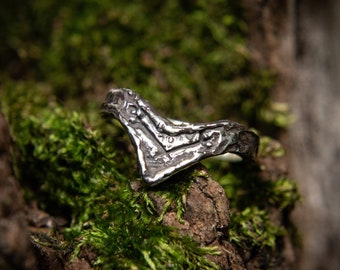 The Battle Ring Sword Shadow Band-Sterling Silver or 14K Gold