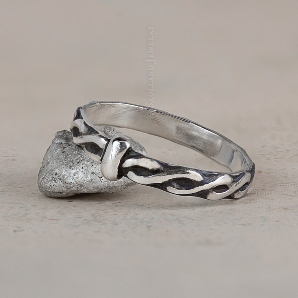 Bague originale de l'Outlander Infinity en argent sterling massif de 3,5 mm - Style de mariage celtique - Bijoux Skölland