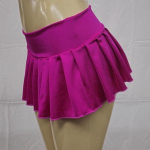 MICRO MINI Spandex Skirt Plaid Pleated (Phlox)