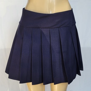 REGULAR MINI Skirt Plaid Pleated (Navy)