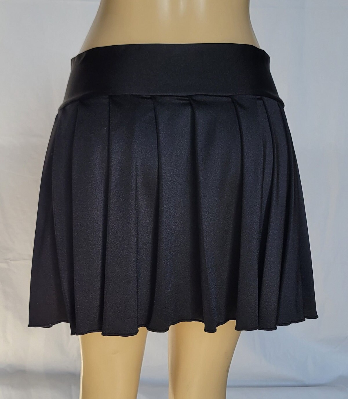 REGULAR MINI Spandex Skirt Plaid Pleated (blackspandex) - Etsy