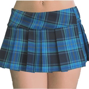 REGULAR MINI Skirt Plaid Pleated (Seacliff)