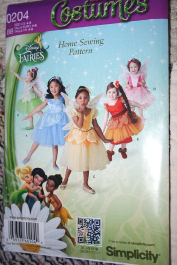Tinkerbell Flower Fairy Costumes Simplicity #1792/ S0204 Toddler Infant  Child Sz 1/2-3 or 4-8. Tink and Friends Disney Petal Dress - Etsy