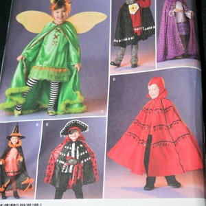 Kid&#39;s costume Simplicity #2505 sz 3-8 Tinkerbell fairy Knight with cape Queen Princess Witch Pirate Devil
