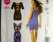 Dress Pattern McCalls 6281 DRESS sz 14-22 straight w raised waist, back interest EASY sewing pattern