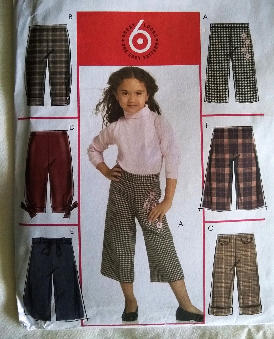 Kid's Gaucho Pants and Knickers Mccalls 5457 Sz 25 or Etsy