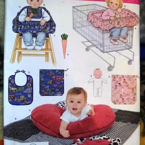Infant Safety Accessories #4225 Simplicity High Chair Cover, Shopping Cart Cover, Floor Mat Blanket, Doll, Bib, Pillow Cover, Bag