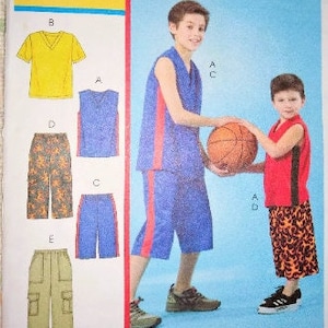 McCalls #4820 Boy&#39;s Shirts Shorts & Pants sz 3-6 or 10-14 child size athletic clothing pattern