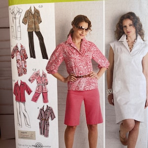 Misses Tunic Top,  Dress, Shorts, Long Pants, Simplicity 2894, Sewing Pattern, Tunic length Variations