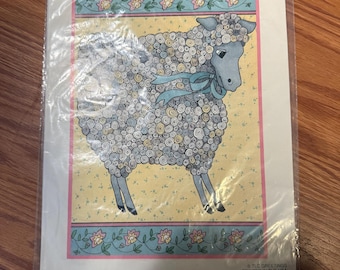 Blue Lamb, Iron On Transfer, Kristine Byrnes collection, TLC Creations