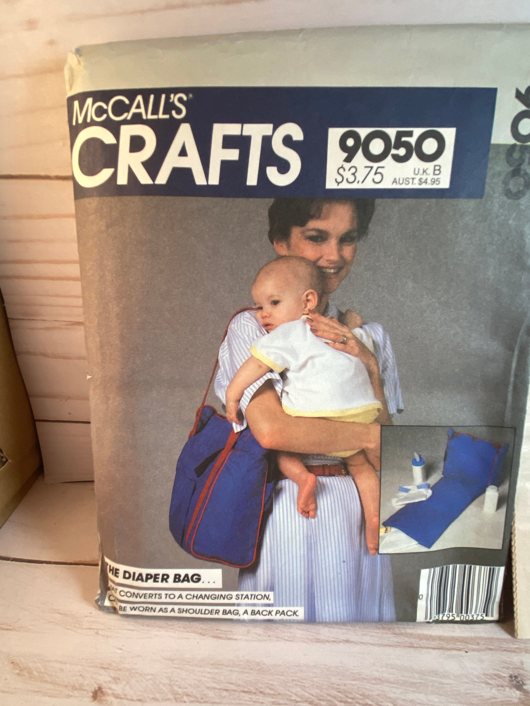 80s Baby Diaper Bag Changing Station Mccall s 9050 Crafts Sewing Pattern Etsy