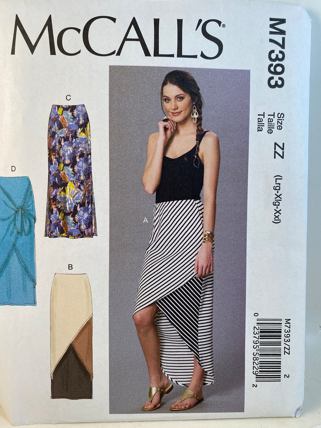 Mccall's Knit Skirts Sewing Pattern 7393 (lrg-xlg-xxl) - Etsy