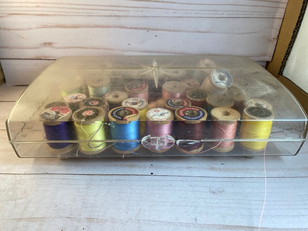 Vintage Dritz, Plastic Thread, Storage Box, Vintage Sewing Box, Dritz ...