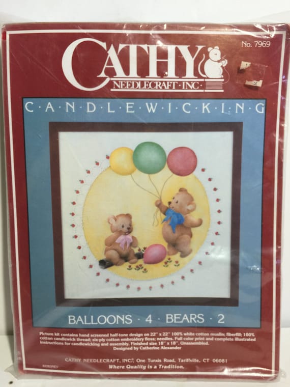 Cathy Needlecraft Inc Balloons 4 Bears Candlewicking Etsy