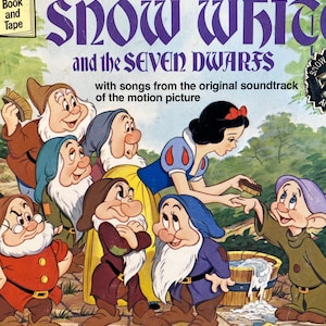70s Disney Storyteller Read Along Book Cassette Peter Pan/ Snow White