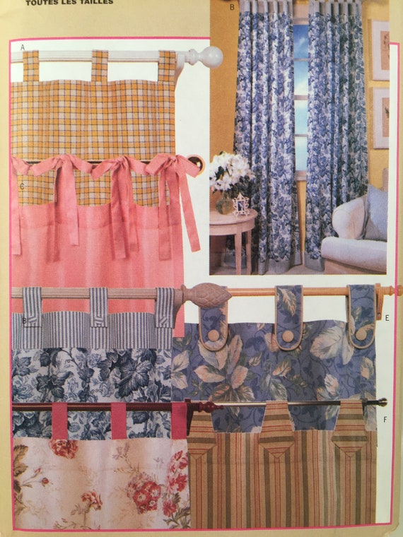 Tab Curtains Pattern Butterick 6109 Sewing Pattern Self Etsy