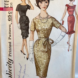 60’s Simplicity 4650, Misses Dress Sewing Pattern - Size 12