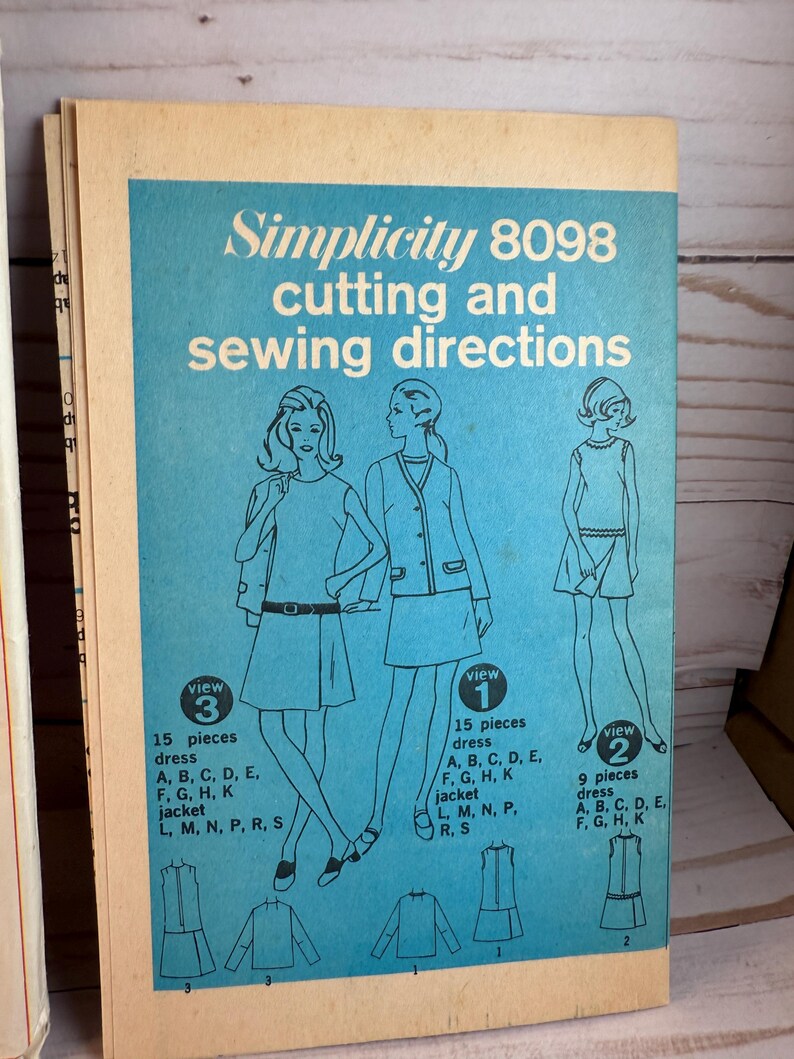 60s Culottes Dress Sewing Pattern: Simplicity 8098, Misses Size 12 - Etsy