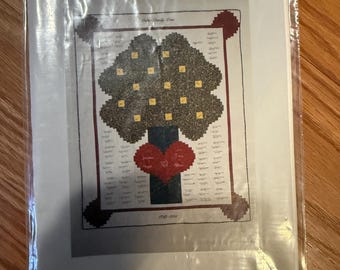 Family Tree, Signature Quilt, Sewing Pattern, All Phase Genealogical services pattern