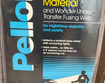 Scotchlite Reflective Material, Wonder Under Transfer Fusing Web Package for nighttime visibility and safety, Pellon 5x7 sheets