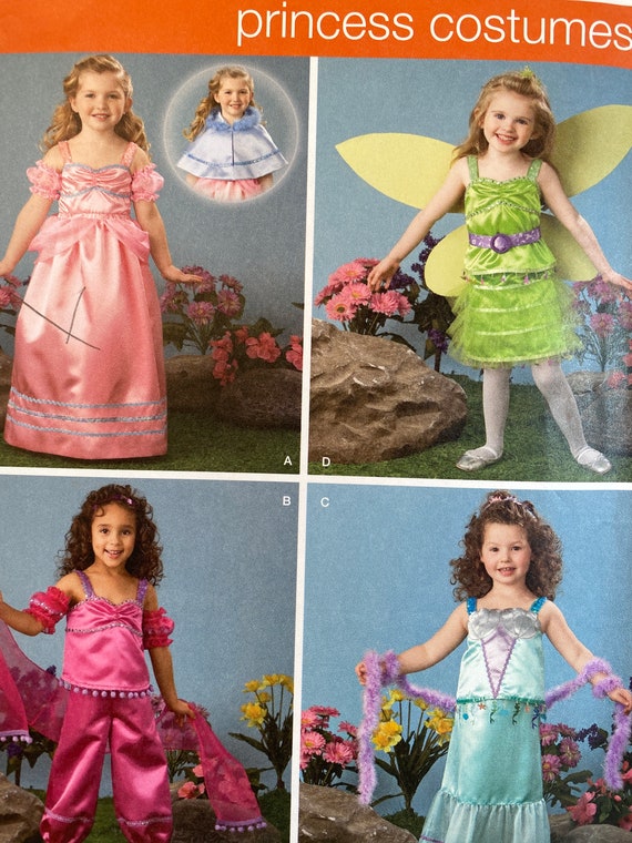 Child s Princess Costume Simplicity 2384 Sewing Pattern Pretend Costume Princess Dress Princess Wings Fairy Costume Dress up Costume Etsy UK