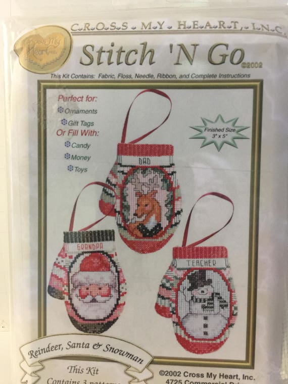 Santa/'s Gifts Christmas Ornament Counted Counted Cross Stitch Kit
