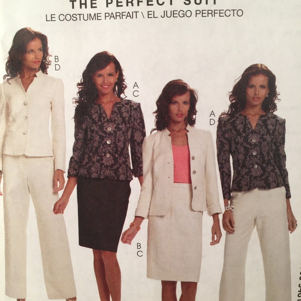 Misses Suit Pattern, McCall's 6042, Sewing pattern, Skirt Pattern, Jacket, Pants, Hip Length,  Office Wardrobe, Classic Fit, A Line Skirt