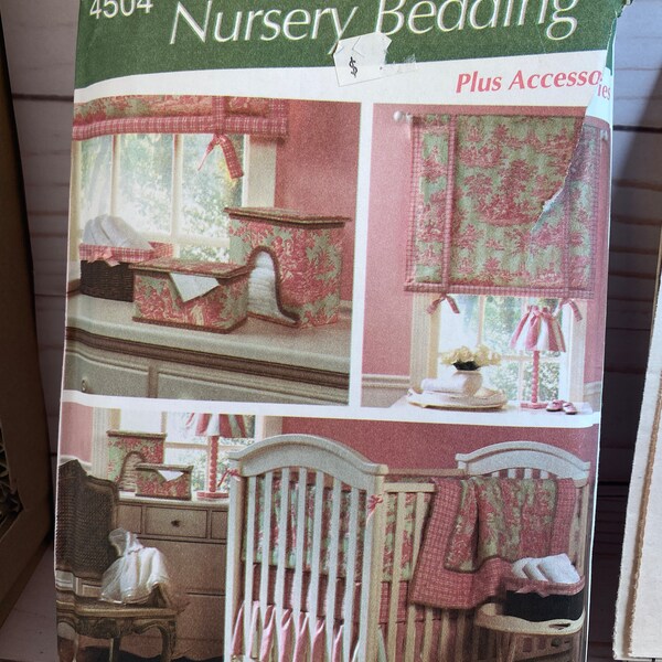 Children Nursery Bedding, Simplicity 4504, Home Decorating, Sewing Pattern, Quilts, Dust Ruffle, Baby Nursery Bedding