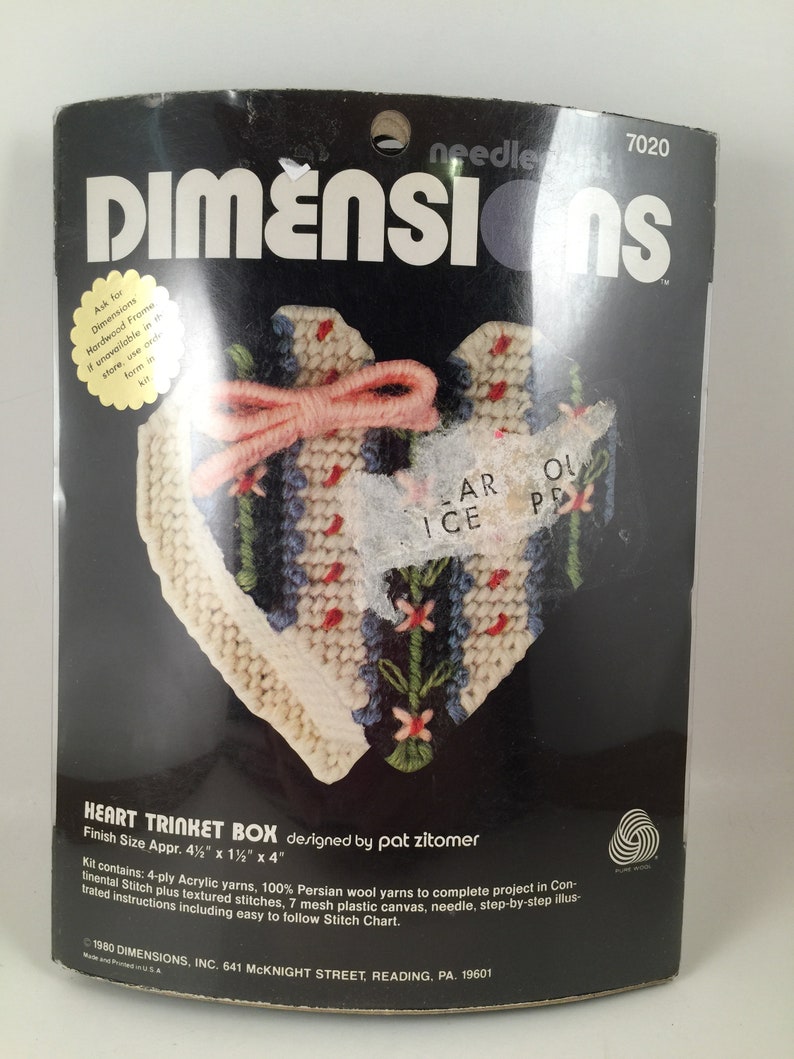 Heart Box Dimensions 7020 Plastic Mesh Canvas Heart Shape Box Gift Giving Needlework Present Needlepoint Trinket Box Needlepoint Kit