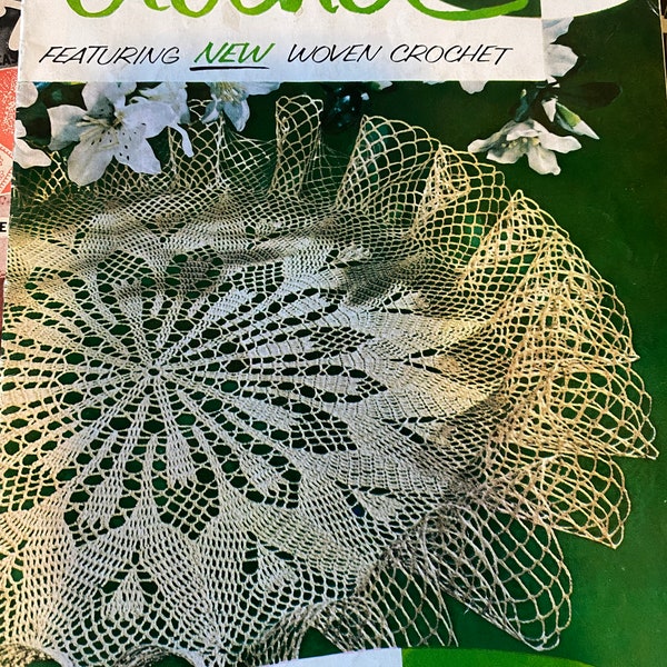 1950s Crochet Doilies, Coats Clarks Book 516, Crochet Instruction Patterns, Swedish Weaving, Tote Bag, Slippers, Kitchen Accessories, Filet